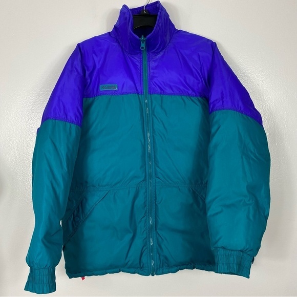 Vintage Columbia Down puffer Radial Sleeve Reversible coat, Men’s M - Picture 2 of 13